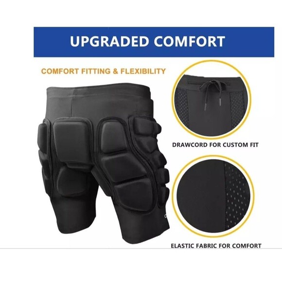 OHOHAI Padded Sports Shorts Hip Protective 0.98'' Extra Thick 3D, Black, S BIN 1 - Picture 7 of 11